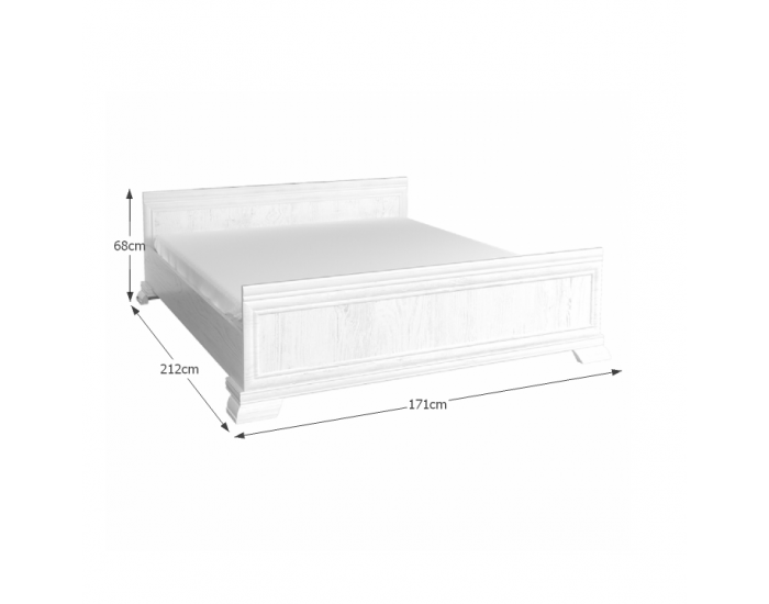 Rustikálna manželská posteľ s roštom Kora KLS 160 - sosna Andersen