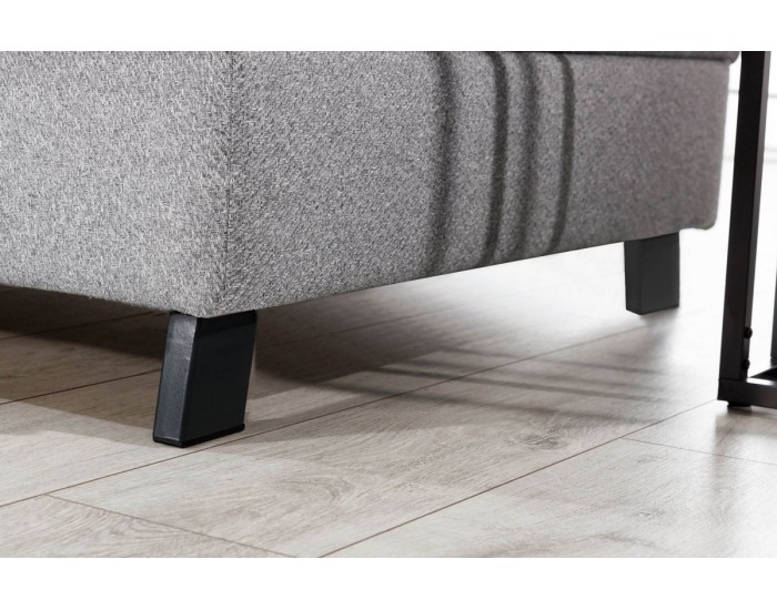 Rohová sedačka s rozkladom a úložným priestorom Korense P - čierna (Velvet Mat 99)