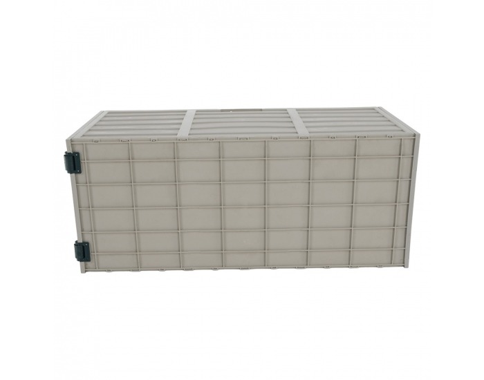 Záhradný úložný box Kortez - sivá / zelená