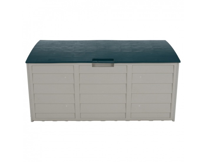 Záhradný úložný box Kortez - sivá / zelená