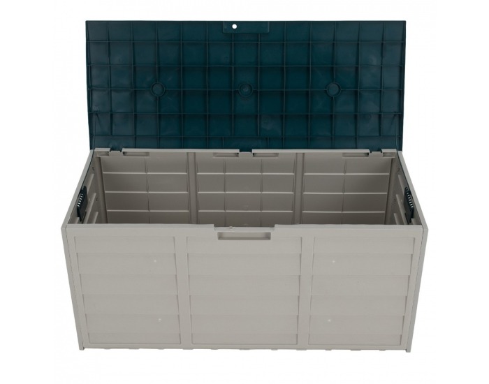 Záhradný úložný box Kortez - sivá / zelená