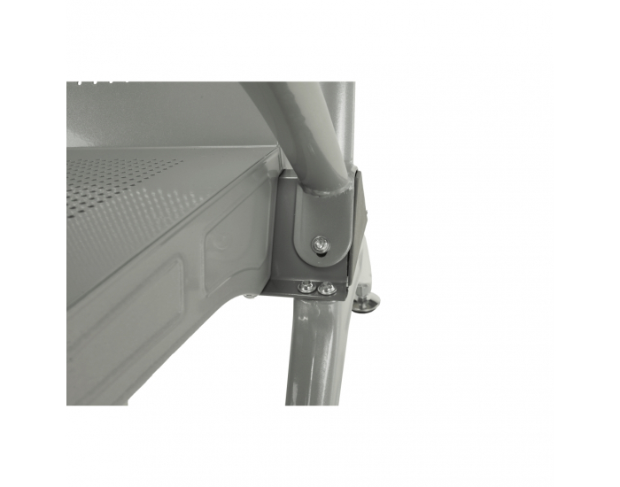 Kovová lavica (3-miestna) do čakární Kulia - strieborná