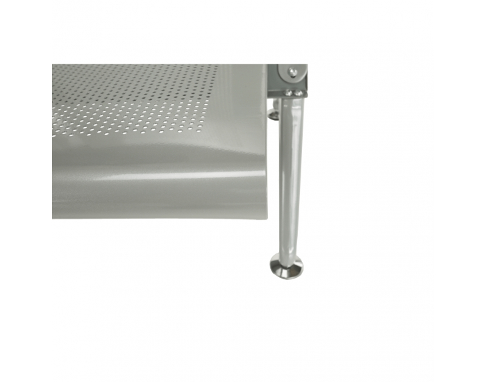 Kovová lavica (3-miestna) do čakární Kulia - strieborná