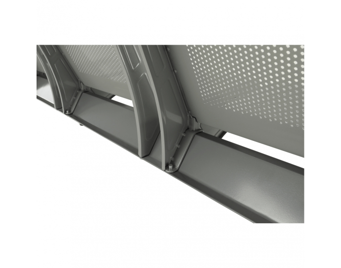 Kovová lavica (3-miestna) do čakární Kulia - strieborná