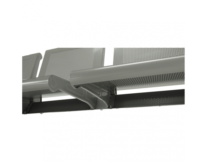 Kovová lavica (3-miestna) do čakární Kulia - strieborná