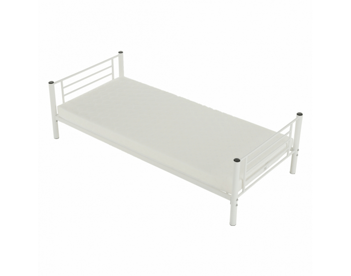 Kovová poschodová posteľ s roštom Jamila 90x200 cm - biela