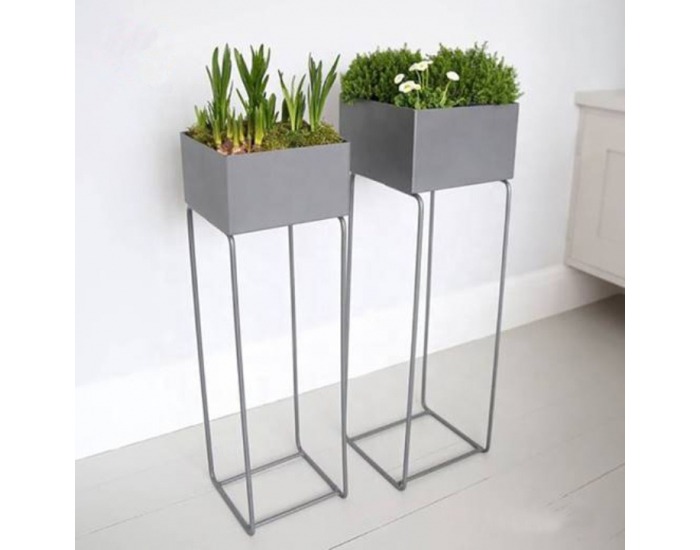 Kovový kvetináč Indize Typ 1 - svetlohnedá (taupe)