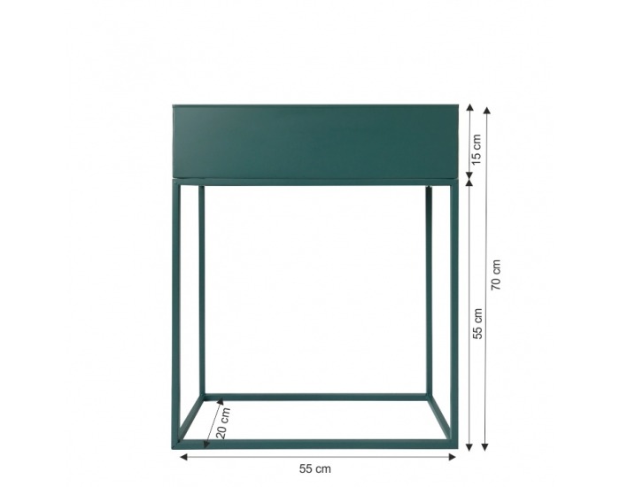 Kovový kvetináč Indize Typ 3 - tmavozelená
