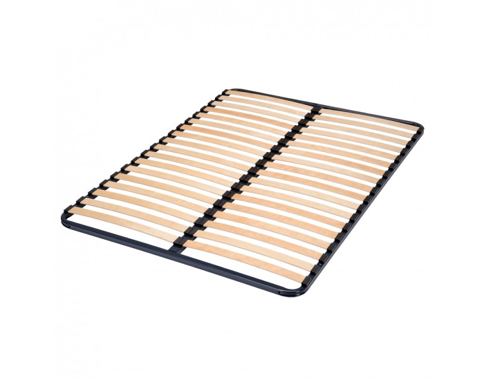 Lamelový rošt Kovový rošt New 429596 160x200 cm - čierna / prírodná