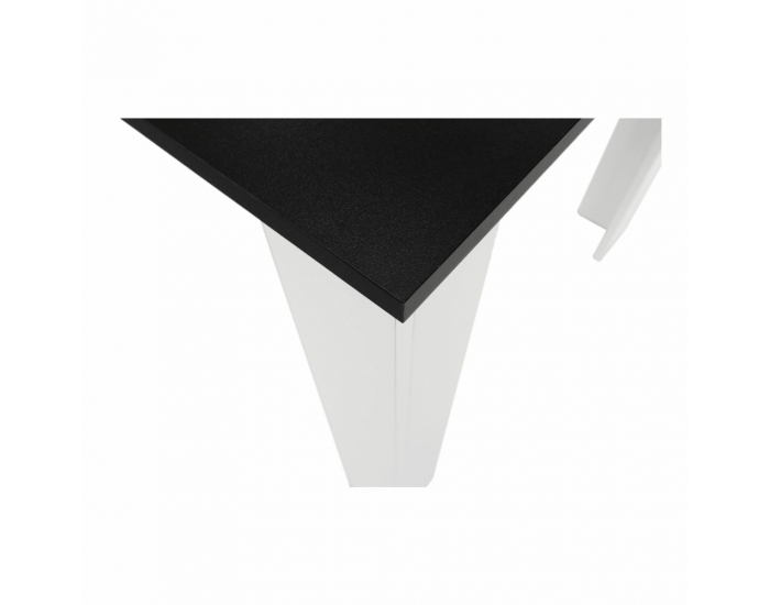 Jedálenský stôl Kraz 120x80 cm - biela / čierna