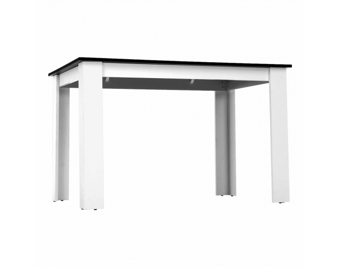 Jedálenský stôl Kraz 120x80 cm - biela / čierna