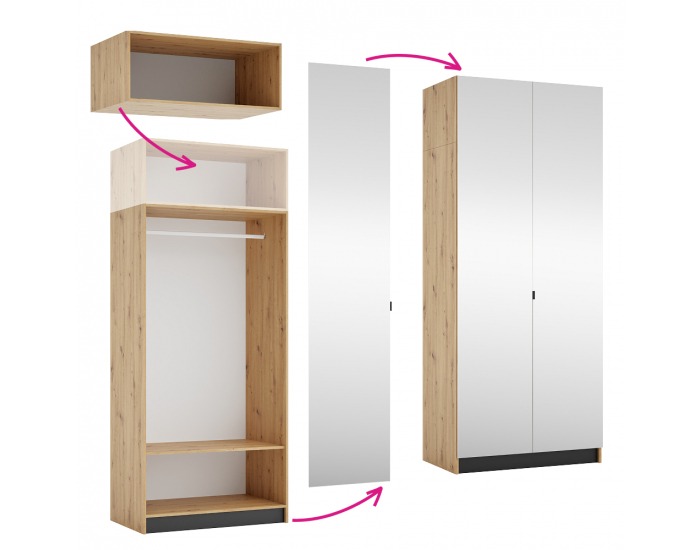 Korpus nadstavca Kreo 100 - dub artisan