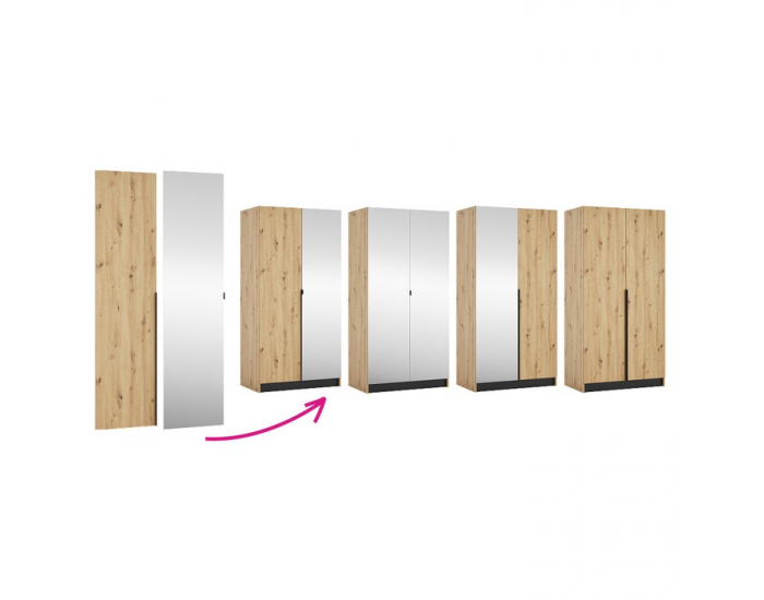 Korpus vešiakovej skrine Kreo 100 - dub artiisan