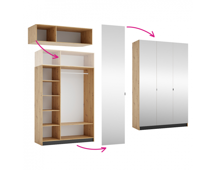 Korpus nadstavca Kreo 150 - dub artisan