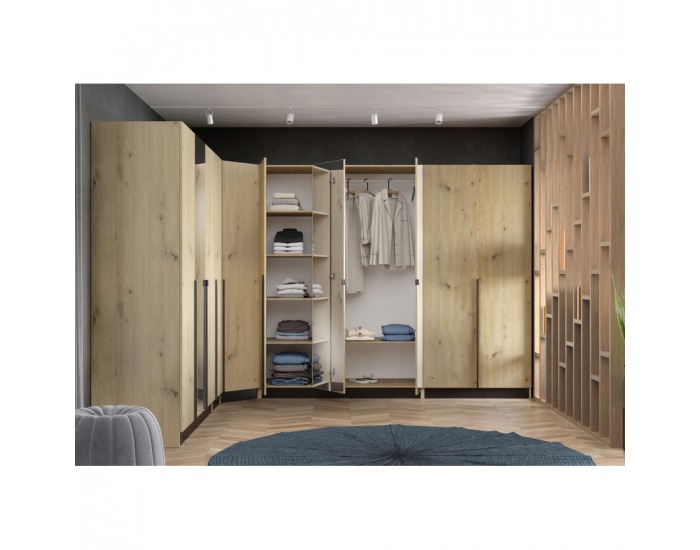 Nízke dvierka so zrkadlom Kreo 50 - dub artisan