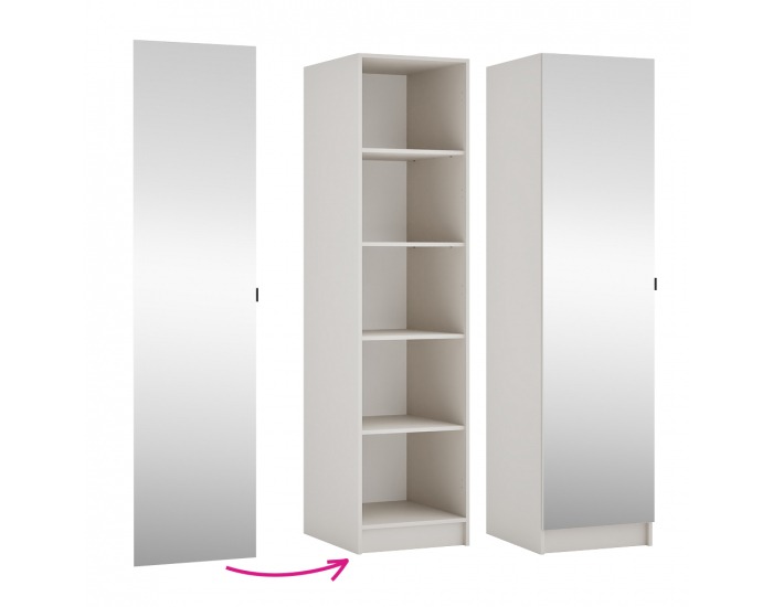 Nízke dvierka so zrkadlom Kreo 50 - kašmír