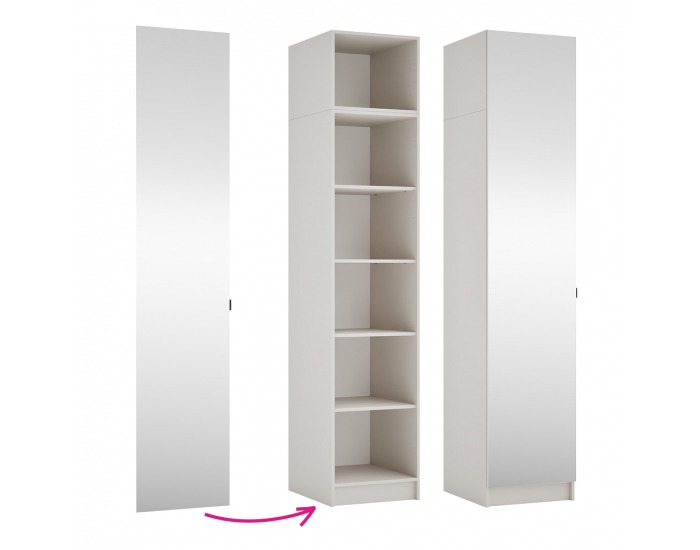 Vysoké dvierka so zrkadlom Kreo 50 - kašmír