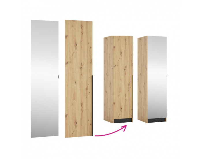 Korpus policovej skrine Kreo 50 - dub artisan