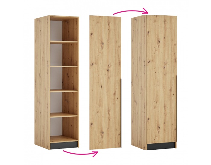 Korpus policovej skrine Kreo 50 - dub artisan