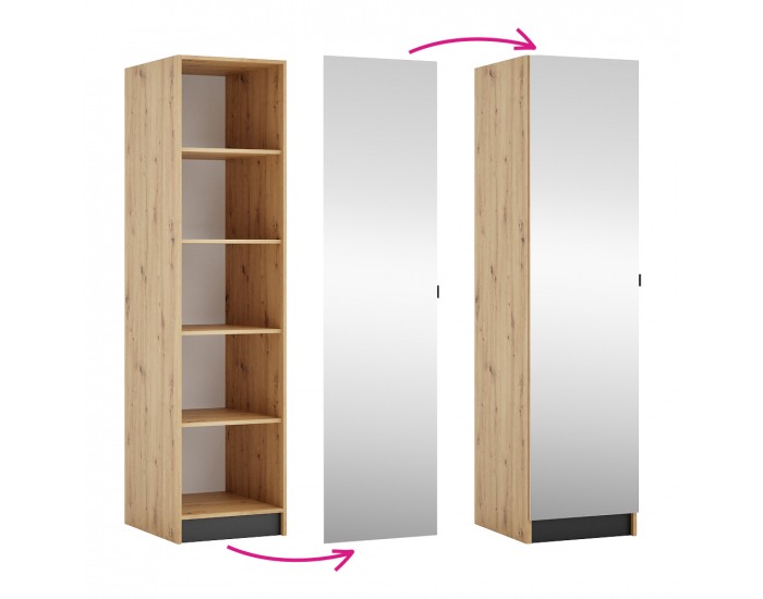 Korpus policovej skrine Kreo 50 - dub artisan