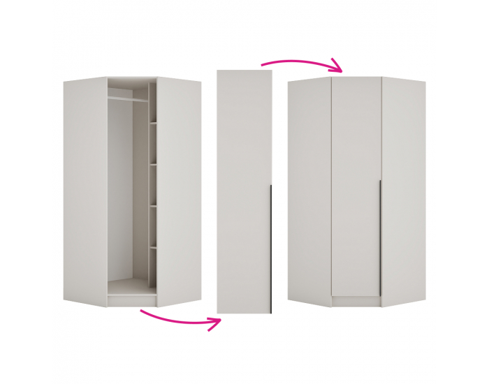 Korpus rohovej skrine Kreo - kašmír