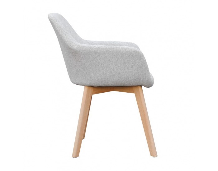 Kreslo Clorin - svetlosivá / buk