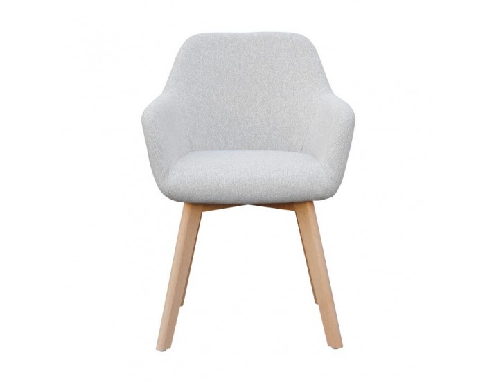 Kreslo Clorin - svetlosivá / buk