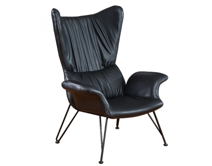 Kreslo (ušiak) Demas - čierna