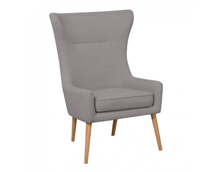 Kreslo (ušiak) Fador - sivohnedá (taupe) / buk