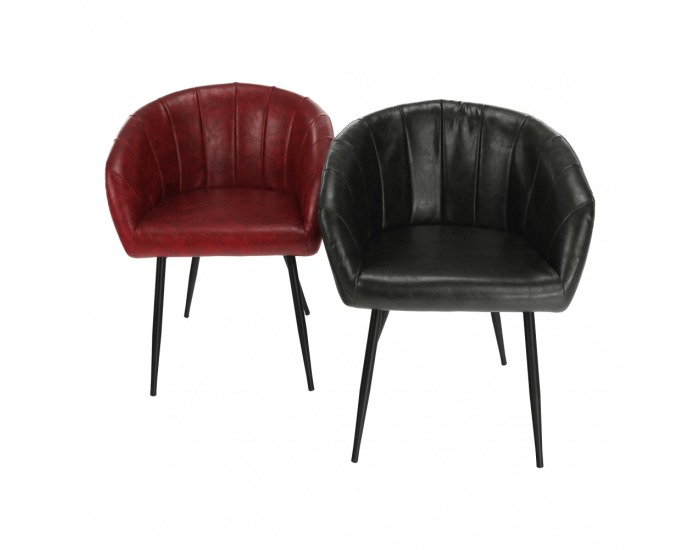 Kreslo Fiora - červená / čierna