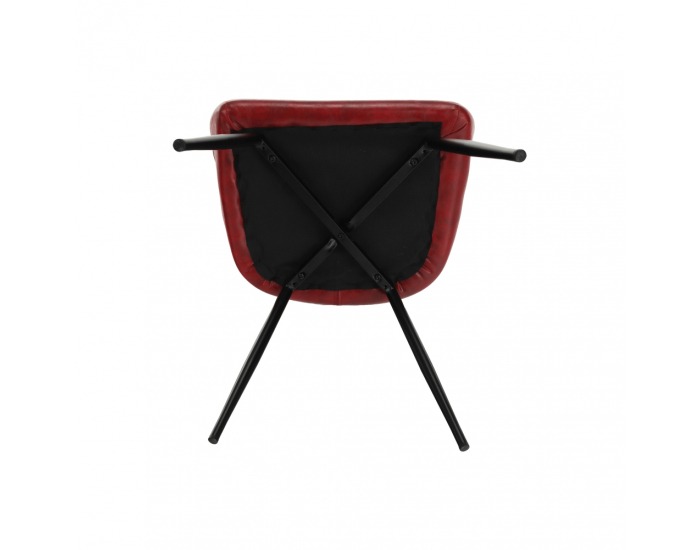 Kreslo Fiora - červená / čierna