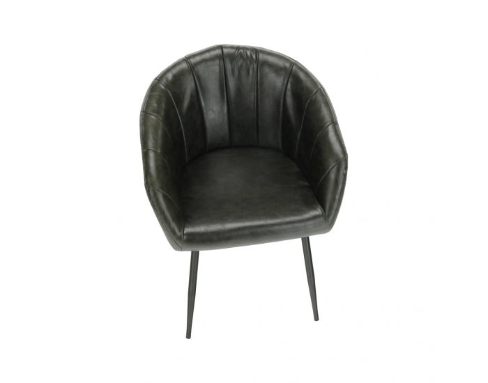 Kreslo Fiora - olivovozelená / čierna