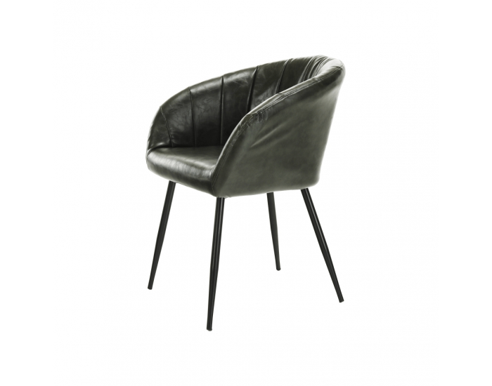 Kreslo Fiora - olivovozelená / čierna