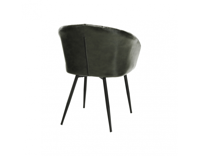 Kreslo Fiora - olivovozelená / čierna