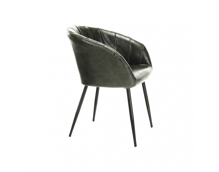 Kreslo Fiora - olivovozelená / čierna