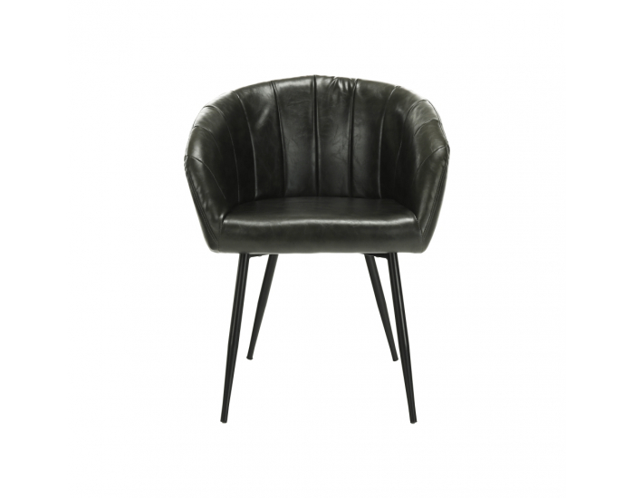 Kreslo Fiora - olivovozelená / čierna