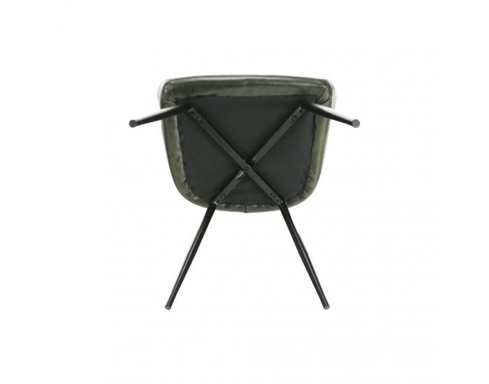 Kreslo Fiora - olivovozelená / čierna