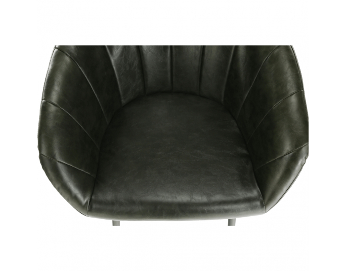 Kreslo Fiora - olivovozelená / čierna