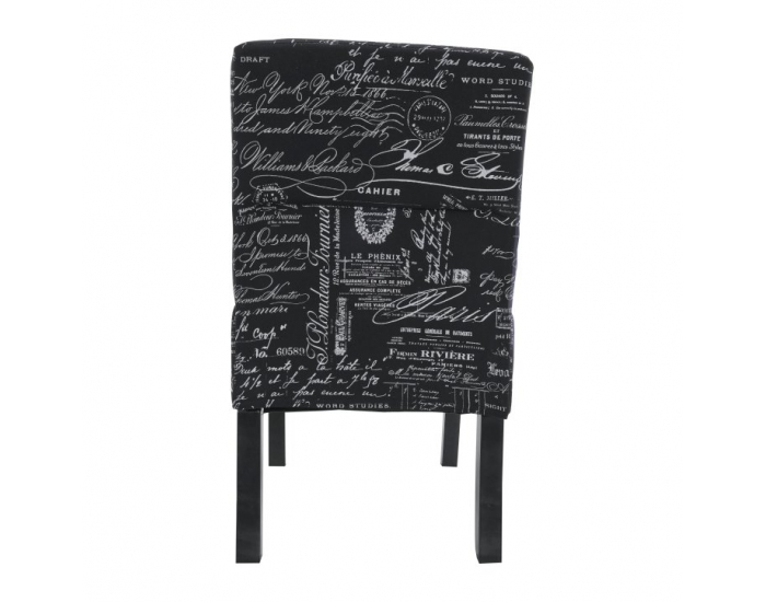 Kreslo Herola - čierna / biely vzor