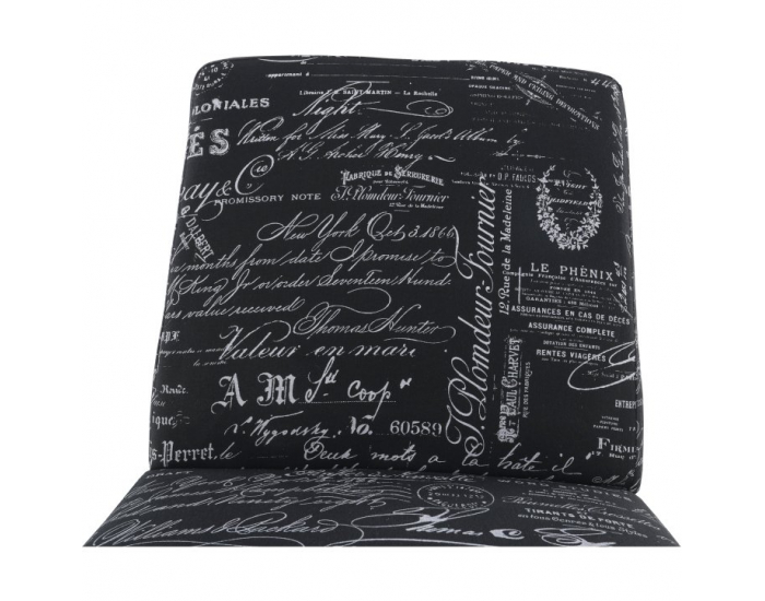 Kreslo Herola - čierna / biely vzor