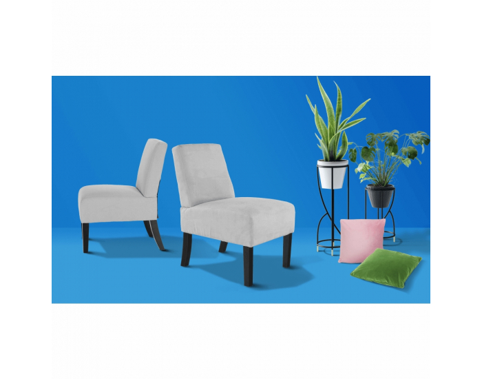 Kreslo Herola - svetlosivá / čierna