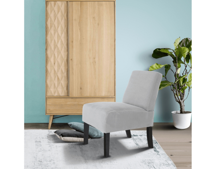 Kreslo Herola - svetlosivá / čierna