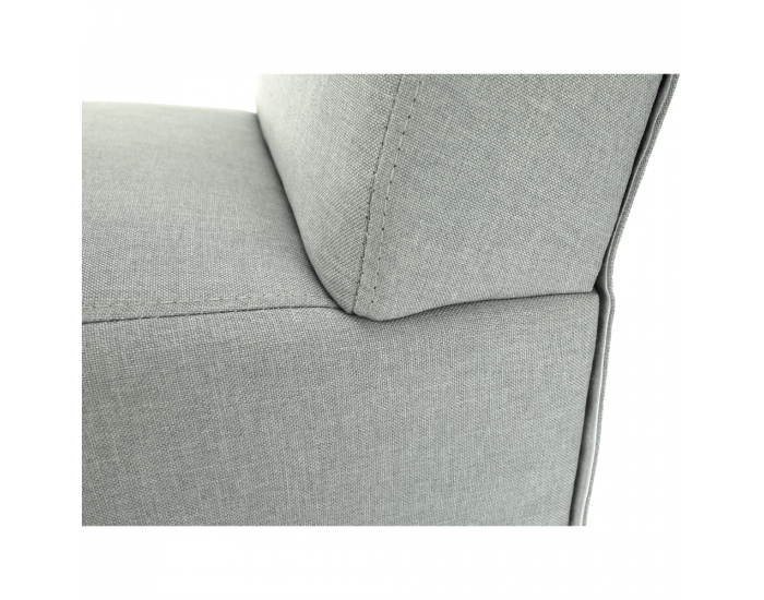 Kreslo Herola - svetlosivá / čierna