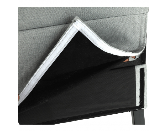 Kreslo Herola - svetlosivá / čierna