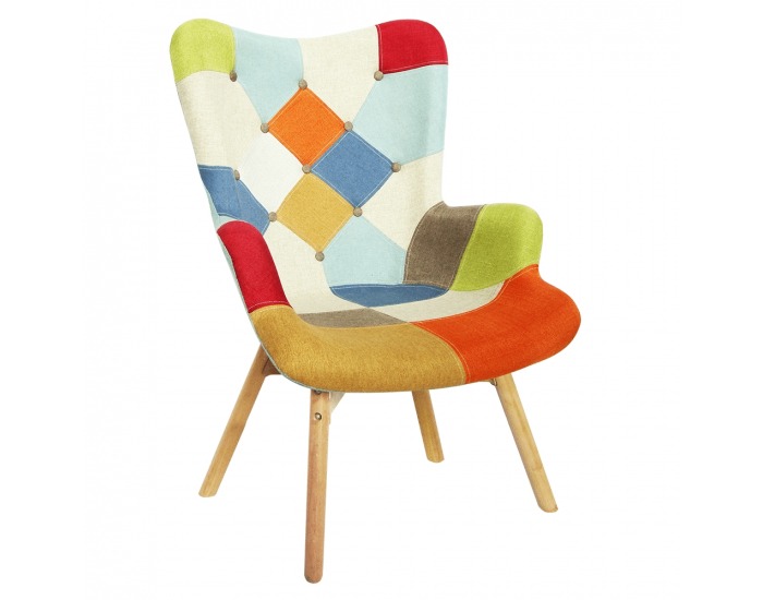 Kreslo Kaprun - farebný patchwork