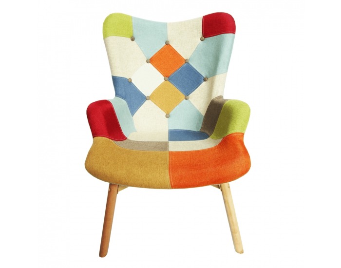 Kreslo Kaprun - farebný patchwork