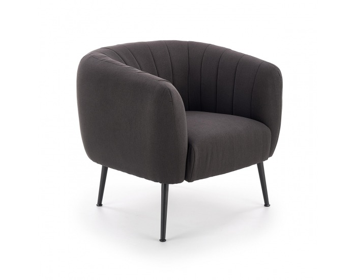 Kreslo Lusso - tmavosivá / čierna