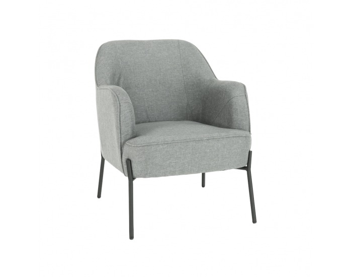 Kreslo Matir - sivá / čierna