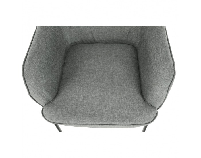 Kreslo Matir - sivá / čierna