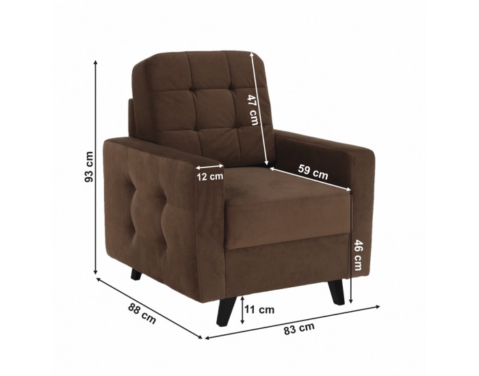 Kreslo Medlin - hnedá / wenge